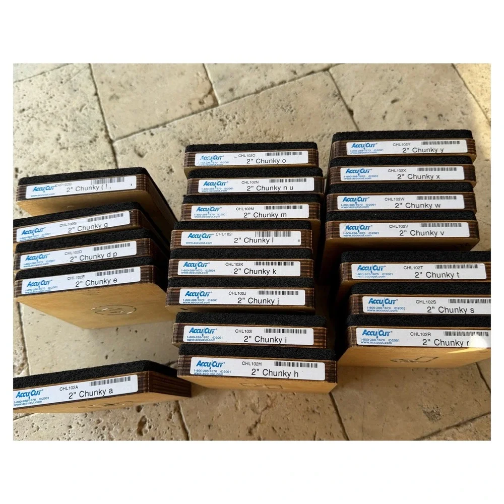 20 AccuCut 2 Inch Chunky Alphabet Lowercase Punctuation